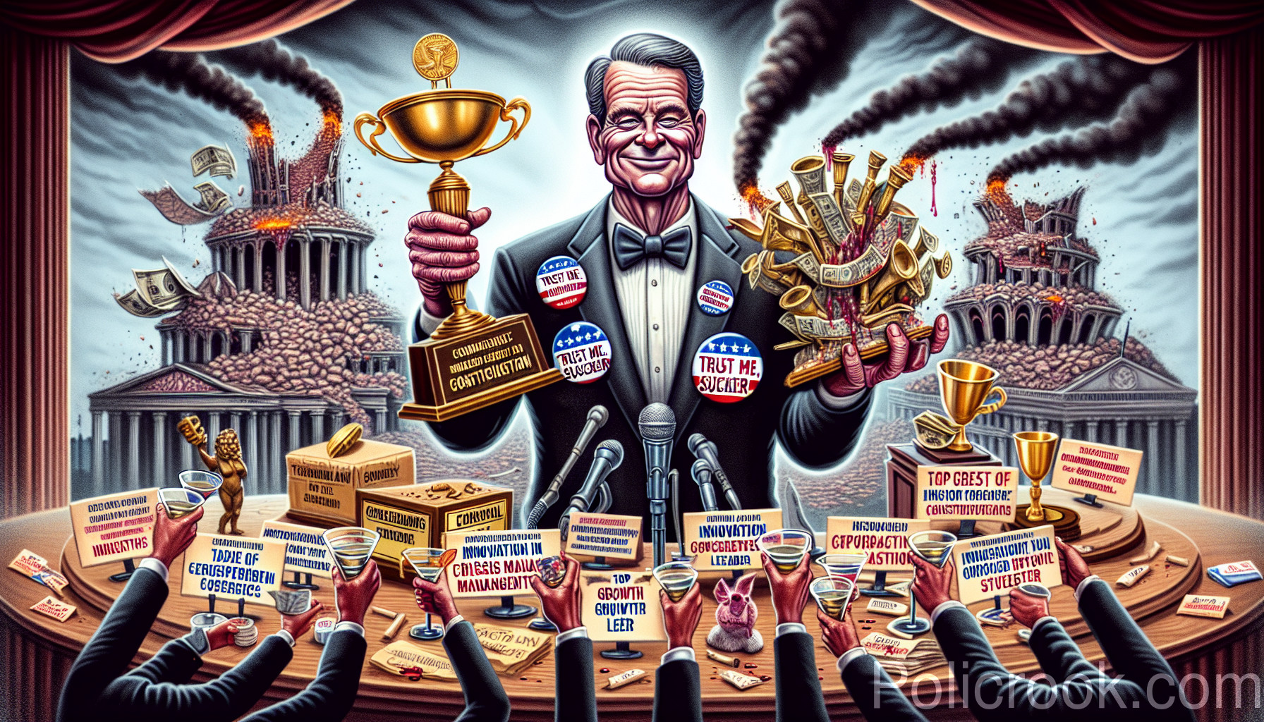 Award Yourself for "Economic Leadership" — Trophies for the Arsonist